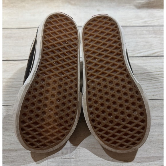 Vans Ward V Toddler Shoes Black White Suede Canvas Strap Skate Sz 7 - Picture 7 of 9